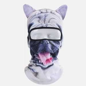 Breathable 3D Animal Printing Balaclava Cycling Hat Dog Cat Ears Full Face Mask